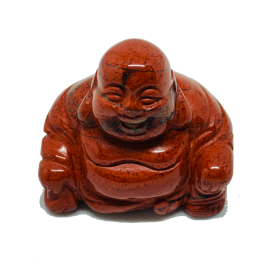 Edelstein Buddha aus  Jaspis rot Handarbeit